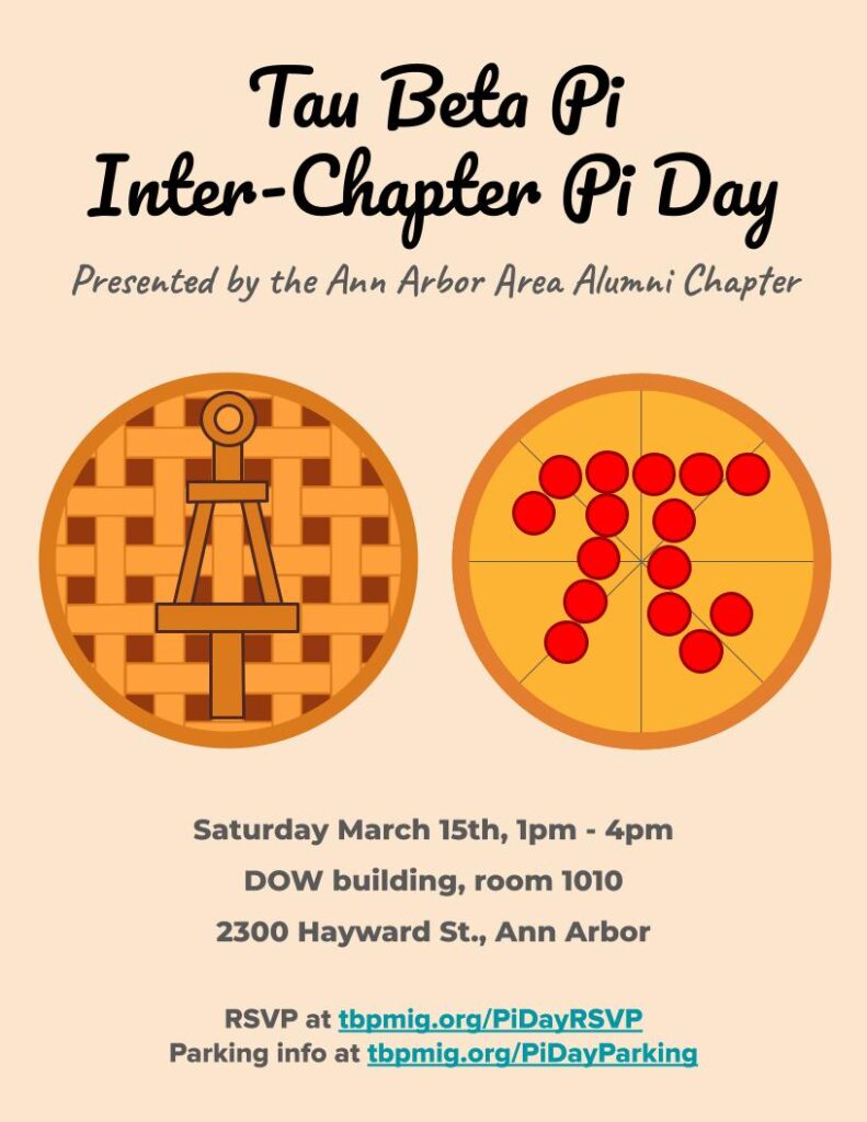 Please RSVP to the Pi Day Event on March 15th at University of Michigan's Campus!